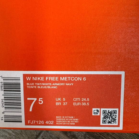 Brand New Nike Free Metcon 6 Women’s Workout Shoes “Blue Tint” FJ7126 402 No Lid - Picture 13 of 15